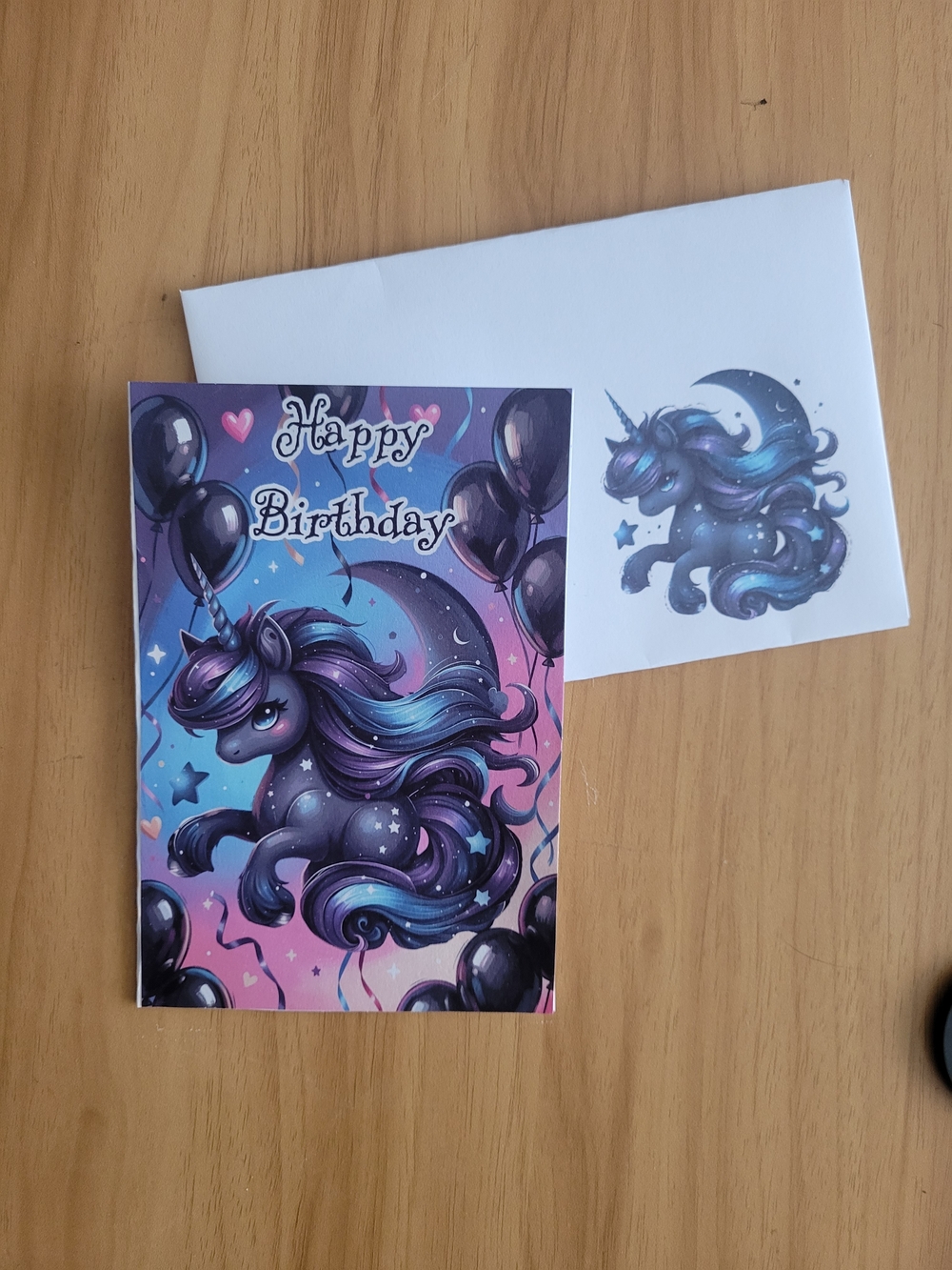 🖤NEW🖤 Mystical Purple Unicorn Birthday Card